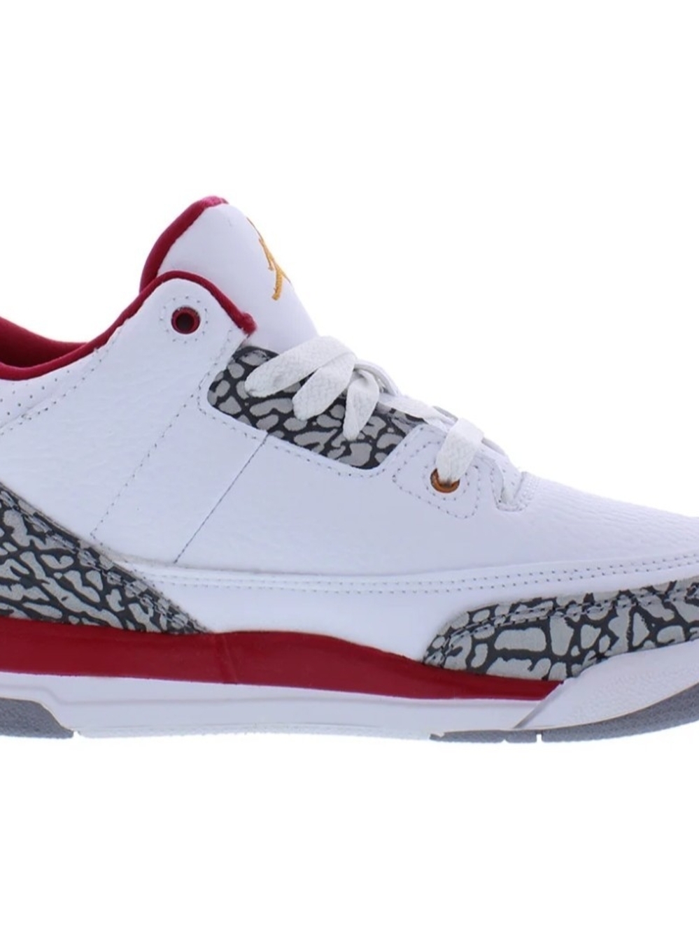 Jordan Men’s White/Red Low Top with Elephant Print Accents